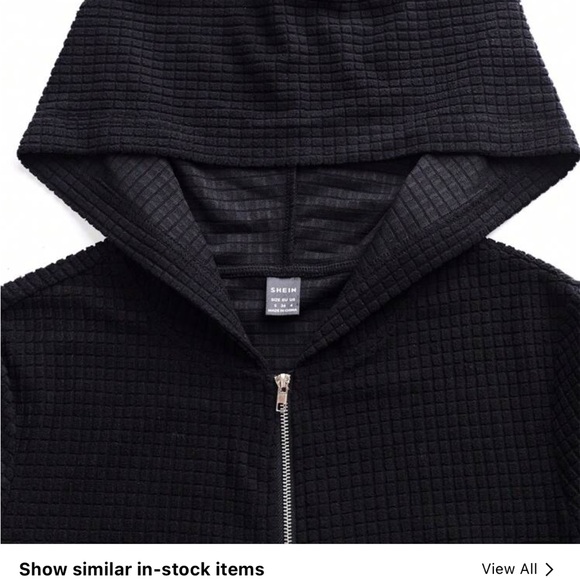 Shein- Lune Black and Red Hoodie Women’s Large - Picture 9 of 11